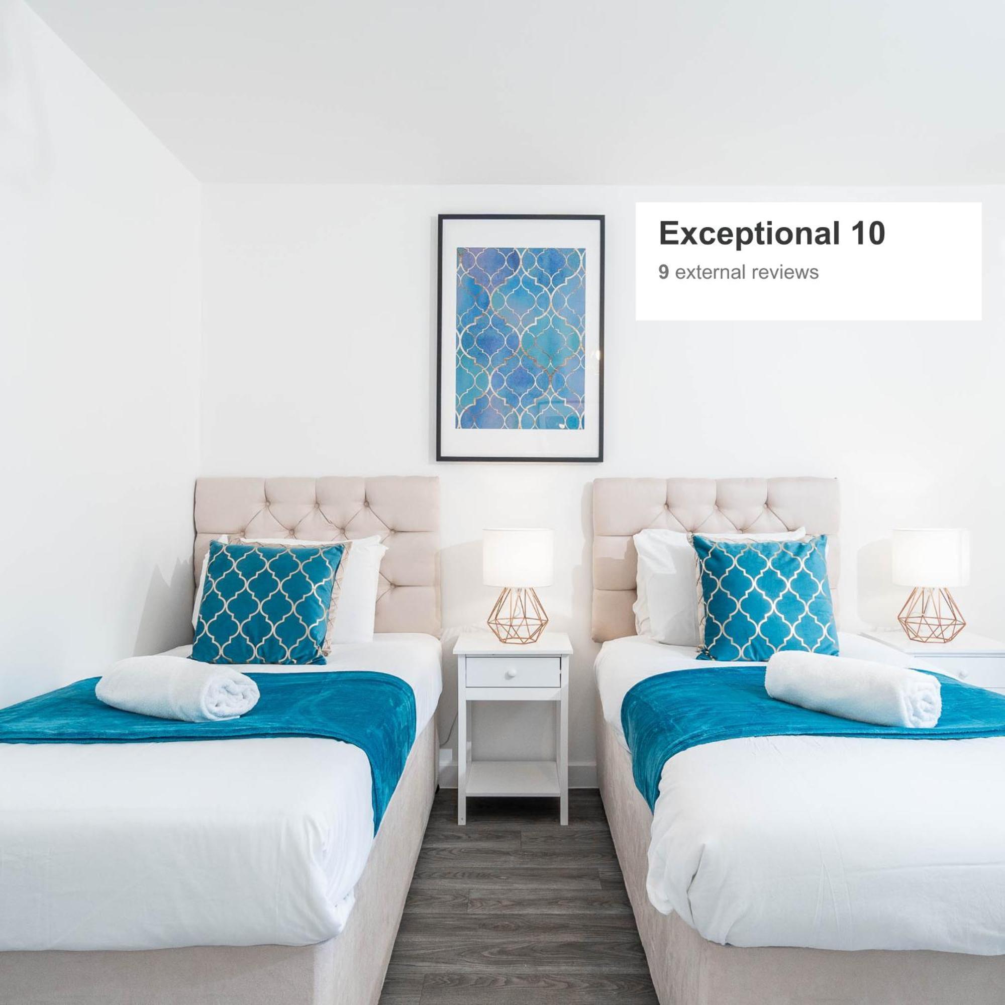 Luxury Apartment - Twin Beds - Selly Oak - Off-Street Parking - Free Netflix & Wifi - Top Rated 9Cc Birmingham Eksteriør billede